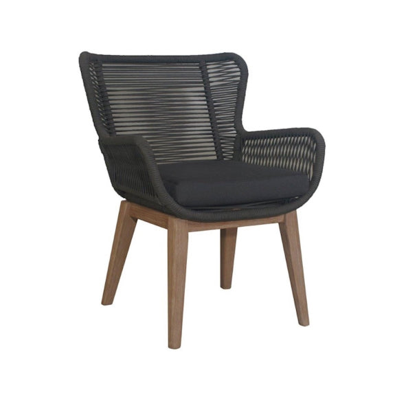 Marrakesh 5 Piece Outdoor Timber Dining Setting -  Natural/Black