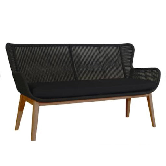 Marrakesh 4 Piece Timber Lounge Set - Natural/Black