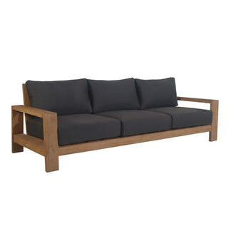 Marrakesh Outdoor 3 Seater Timber Sofa - Natural/Charcoal