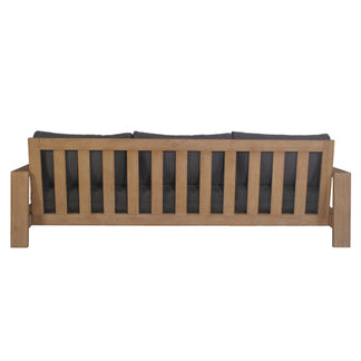 Marrakesh Outdoor 3 Seater Timber Sofa - Natural/Charcoal