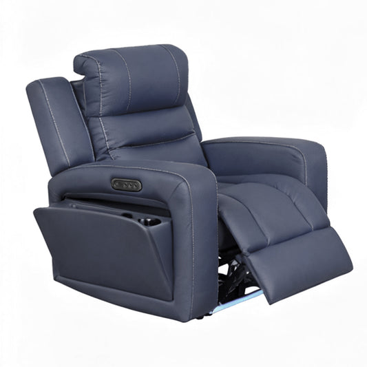 Matrix Electric Recliner Fabric Armchair - Azure