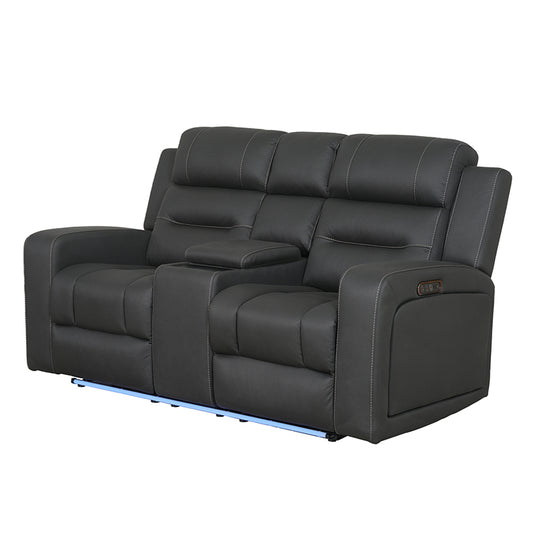 Matrix 2 Seater Electric Recliner Sofa - Jet