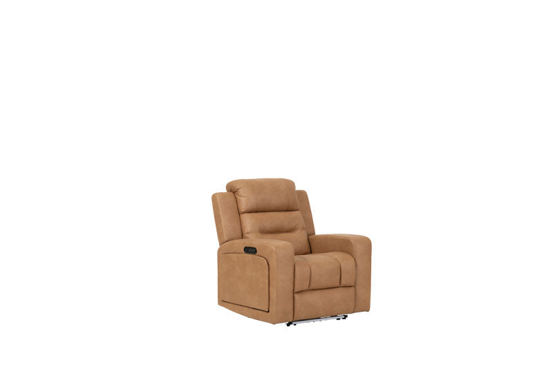 Matrix Electric Recliner Fabric Armchair - Tan