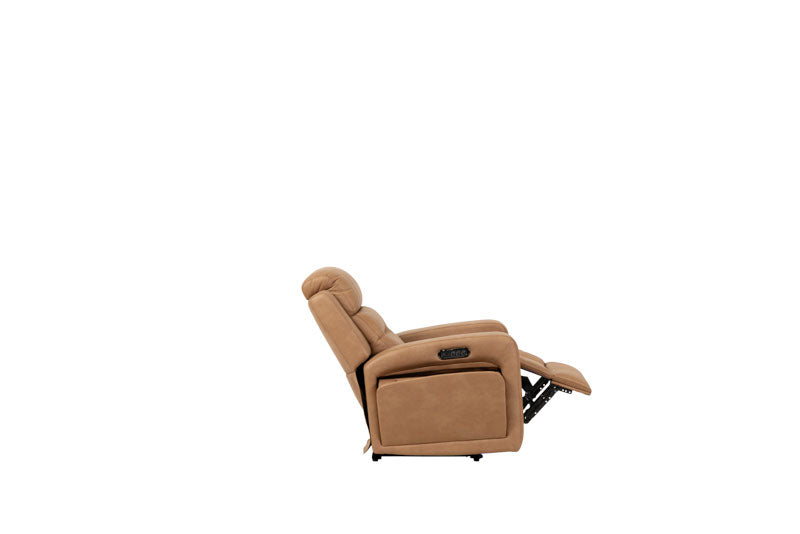 Matrix Electric Recliner Fabric Armchair - Tan