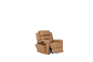 Matrix Electric Recliner Fabric Armchair - Tan