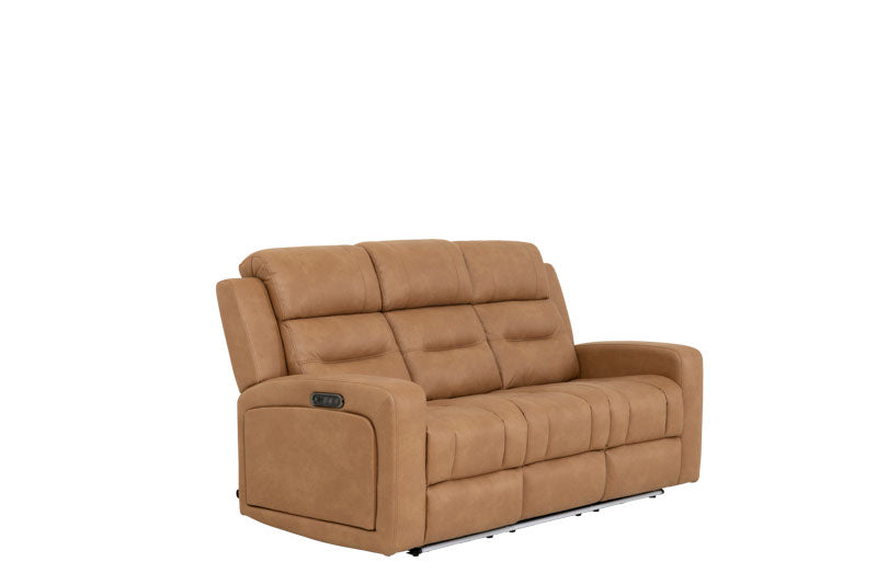 Matrix 3 Seater Electric Recliner Sofa - Tan