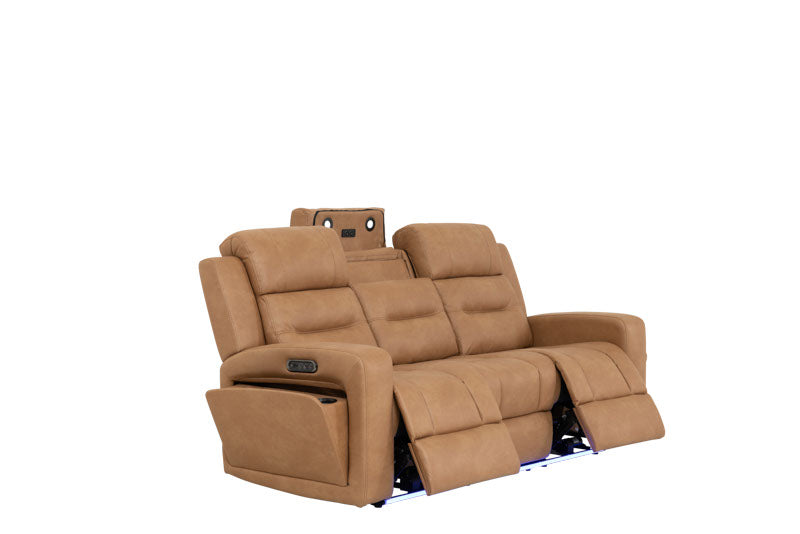 Matrix 3 Seater Electric Recliner Sofa - Tan