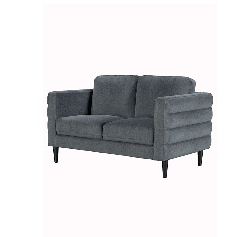Metro 2 + 3 Seater Sofa Lounge Suite Set - Dark Grey Fabric