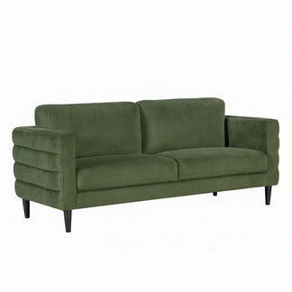 Metro 2 + 3 Seater Sofa Lounge Suite Set - Forest Green Fabric