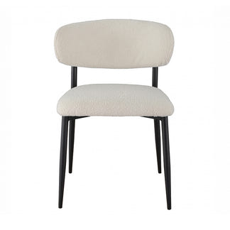 Milan Dining Chair - Off White Boucle