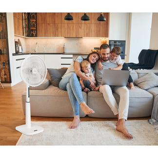 Mitsubishi Electric 40cm Pedestal Fan with Remote Control - White