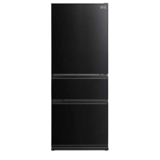 Mitsubishi Electric 450L 3 Door Bottom Mount Fridge - Black