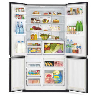 Mitsubishi Electric 635L Quad Door Fridge Freezer - Black