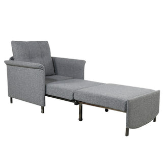 Mono Single Sofa Bed Recliner Armchair - Charcoal