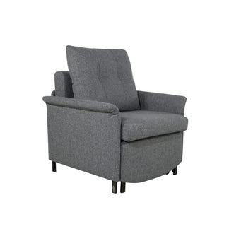 Mono Single Sofa Bed Recliner Armchair - Charcoal