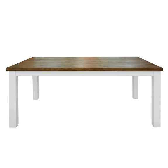 Montreal 180cm Timber Dining Table - Oak/White