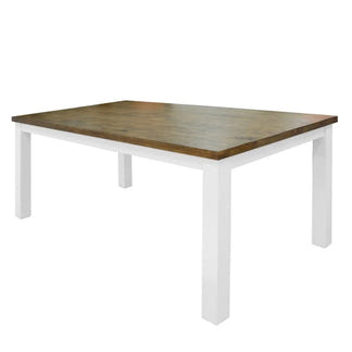 Montreal 180cm Timber Dining Table - Oak/White