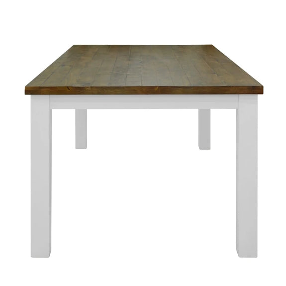 Montreal 180cm Timber Dining Table - Oak/White