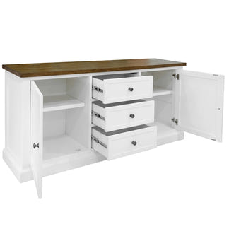 Montreal 1650mm Timber Buffet - Oak/White