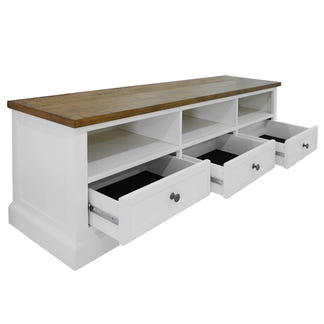 Montreal 1800mm Timber Entertainment Unit - Oak/White