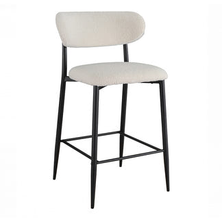 Naples Bar Stool - Off White Boucle