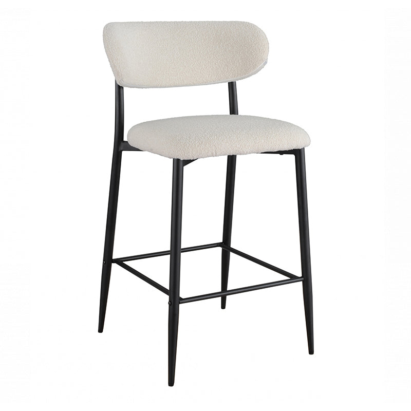 Naples Bar Stool - Off White Boucle
