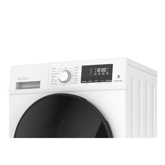 NORJ 10kg/6kg Front Load Washer/Dryer Combo - White