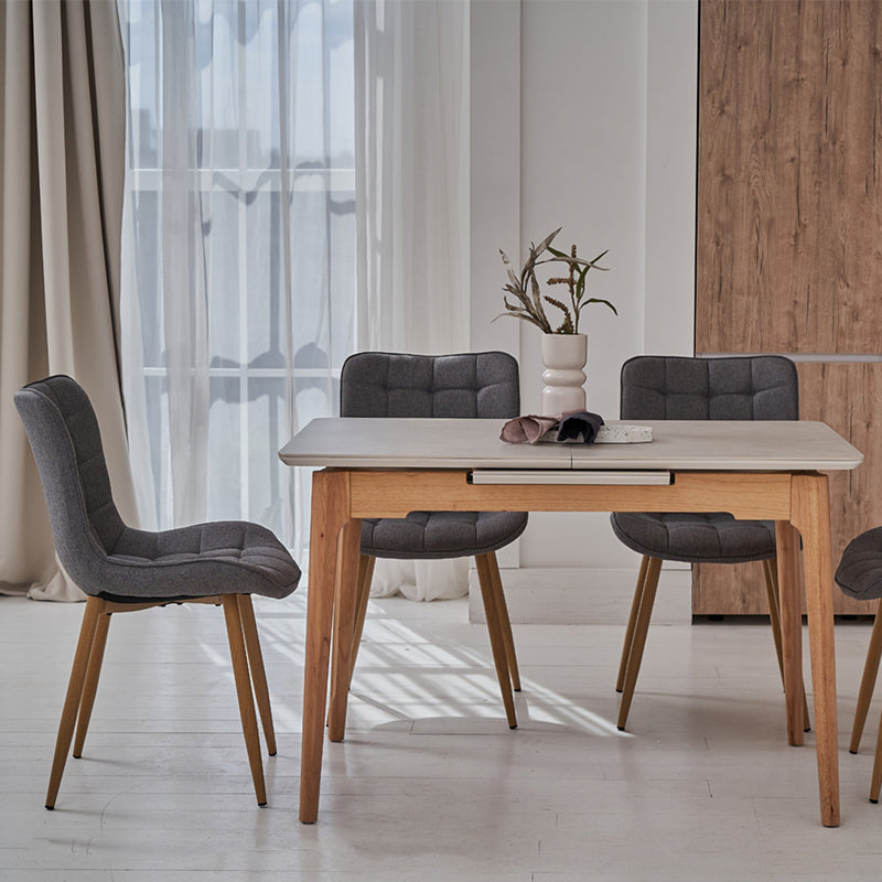 Norway 140-180cm Extension Dining Table - Light Grey/Oak