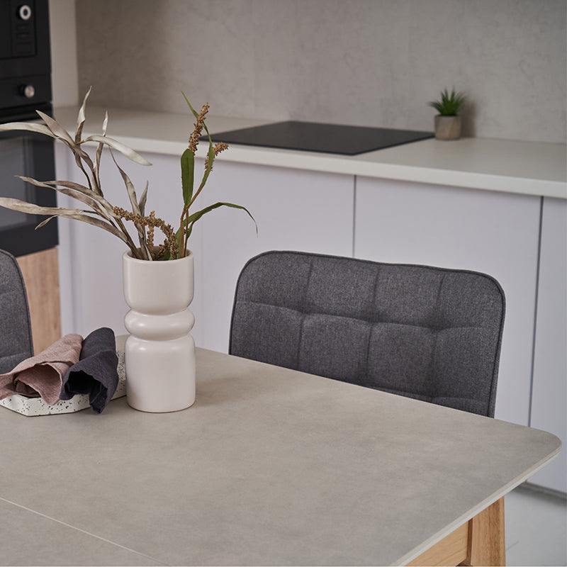 Norway 140-180cm Extension Dining Table - Light Grey/Oak