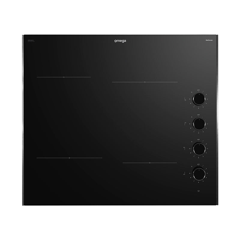 Omega 60cm Ceramic Cooktop with Knob Control