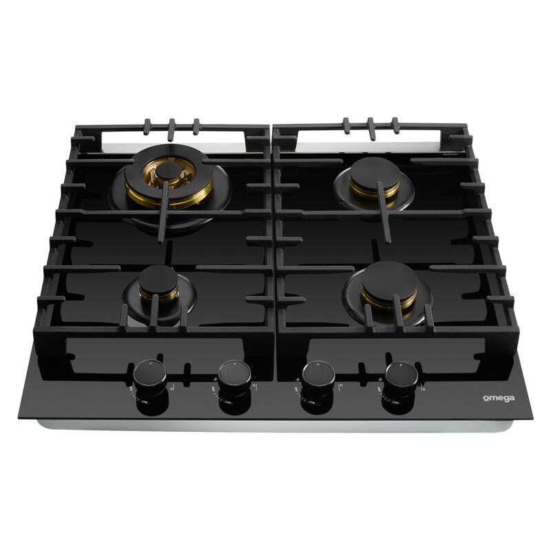 Omega 60cm Gas on Glass Cooktop with Woke Burner