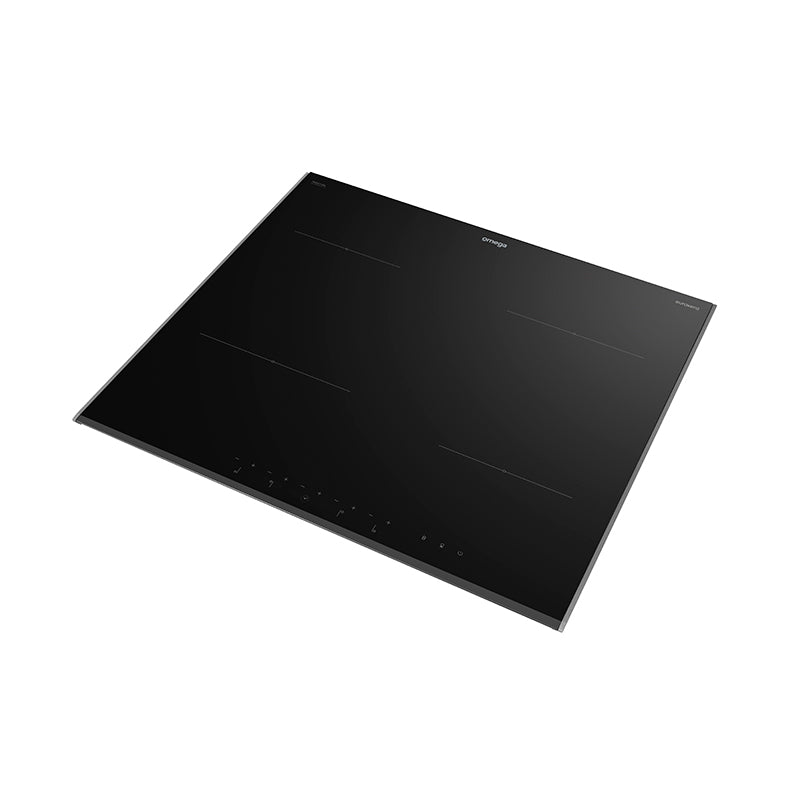 Omega 60cm 4 Zone Induction Cooktop with Power Phasing - Black Glass