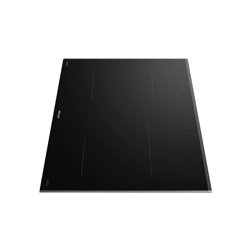 Omega 60cm 4 Zone Induction Cooktop with Power Phasing - Black Glass