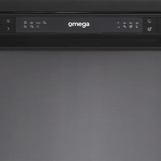 Omega 60cm Freestanding Dishwasher - Black Stainless Steel