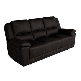Oregon 3 Seater Fabric Recliner - Jet