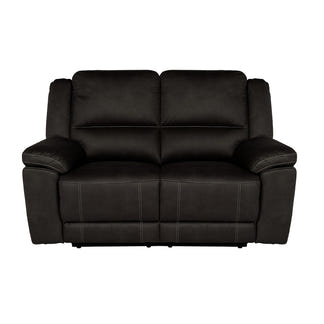 Oregon 2 Seater Fabric Recliner - Jet