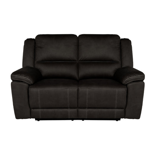 Oregon 2 Seater Fabric Recliner - Jet