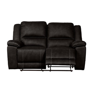 Oregon 2 Seater Fabric Recliner - Jet