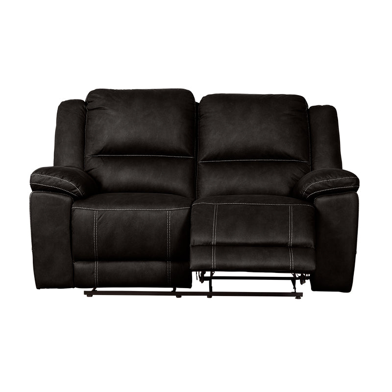 Oregon 2 Seater Fabric Recliner - Jet