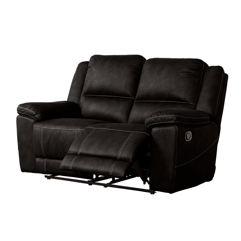 Oregon 2 Seater Fabric Recliner - Jet