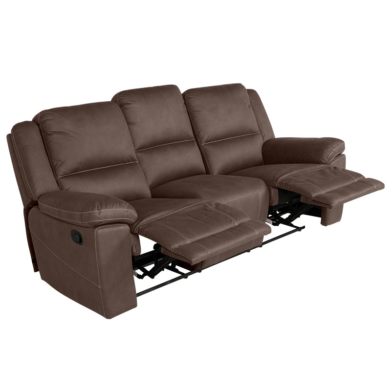 Oregon 3 Seater Fabric Recliner - Graphite