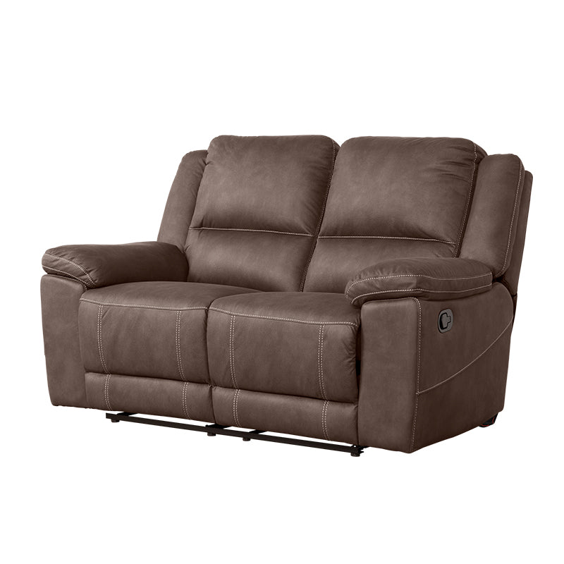 Oregon 2 Seater Fabric Recliner - Graphite