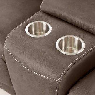 Oregon 4 Seater Fabric Home Theatre Recliner - Graphite