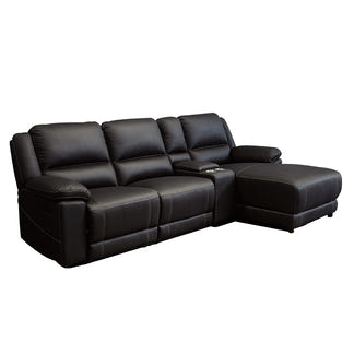 Oregon 3 Seater Fabric Recliner with Chaise - Jet