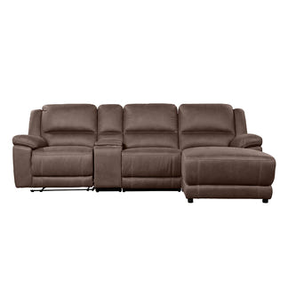 Oregon 3 Seater Fabric Recliner with Chaise - Graphite