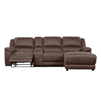 Oregon 3 Seater Fabric Recliner with Chaise - Graphite