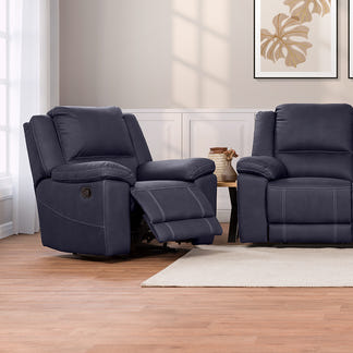 Oregon Fabric Recliner - Navy