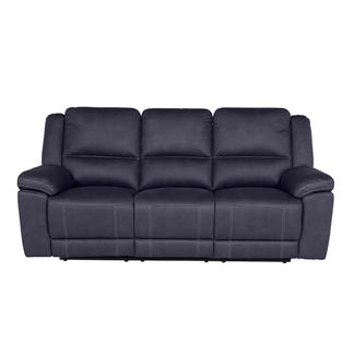 Oregon 3 Seater Fabric Recliner - Navy