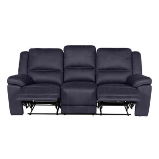 Oregon 3 Seater Fabric Recliner - Navy