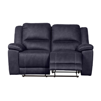 Oregon 2 Seater Fabric Recliner - Navy